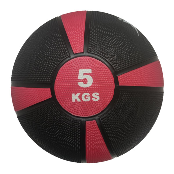 Медбол 5 кг, черный с красным FTX-1212-5kg